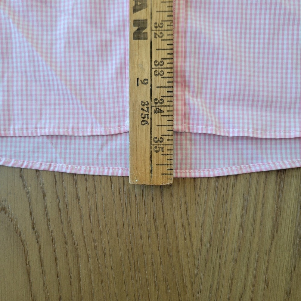 VTG NWT Gitman Brothers Shirt Men's XL 5X Button Down Pink Gingham Long Sleeve - Picture 6 of 10